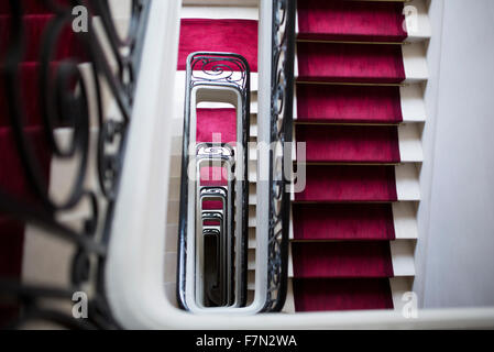 Wendeltreppe, erhöhte Ansicht Stockfoto