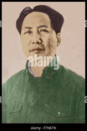 Mao Tse Tung, (1893-1976) Führer der kommunistischen Partei, gemeinhin als Vorsitzender Mao, war eine chinesische kommunistische revolutionäre und der Gründungsvater der Volksrepublik China. 1936 Stockfoto