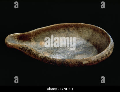 Italien. Sardinien ist. Nuragic Zivilisation. Keramik-Lampe. 8. Jahrhundert v. Chr.. Von Su Benatzu Santadi. Archäologisches Museum von Cagliari. Stockfoto