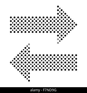 Fein gestrichelten Pfeile Stockfoto