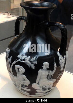 Die Portland Vase; Glas, wahrscheinlich in Rom, 15 BC - AD 25 Cameo-Auftritt. Die Portland Vase ist eines der schönsten erhaltenen Stücke der römischen Glas und ist benannt nach der Dukes of Portland besaß es Stockfoto