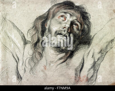 Kopf des Christus am Kreuz. Von Rubens. Stockfoto