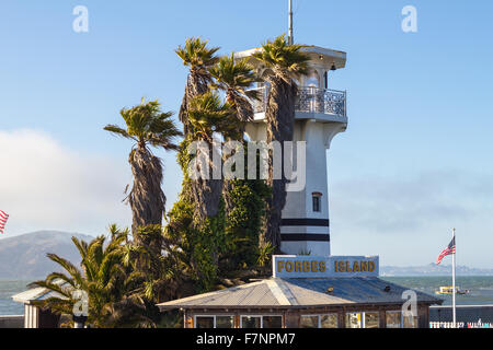 Forbes Island Restaurant in San Francisco Stockfoto