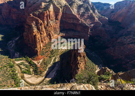 Blick von der Spitze von Angels landing, Zion Stockfoto