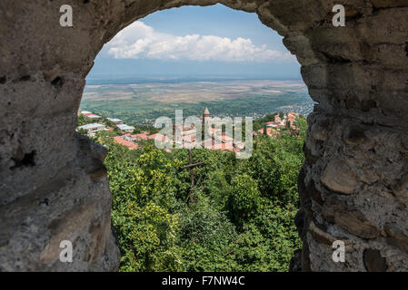 Fortiefied Wände Sighnaghi Stadt Region Kachetien, Georgien Stockfoto