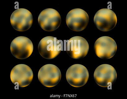 Pluto, Hubble Space Telescope der NASA Aufnahmen von 2002 bis 2003 Stockfoto