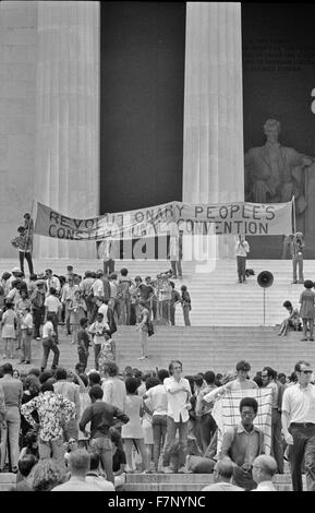 Black Panther Convention, Lincoln Memorial 1970 Stockfoto