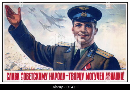 Propagandaplakat der Sowjetunion. Datiert 1954 Stockfoto