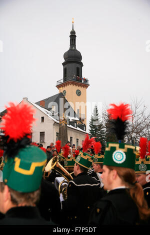 Europa, Deutschland, Sachsen, Erzgebirge, Thum, Bergparade | Europa, Deutschland, Sachsen, Erzgebirge, Thum, Miners parade Stockfoto