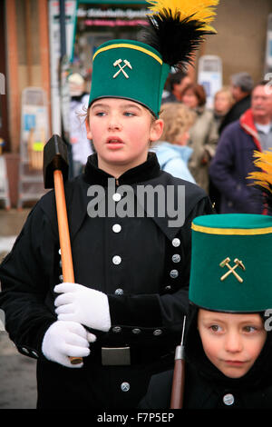 Europa, Deutschland, Sachsen, Erzgebirge, Thum, Bergparade | Europa, Deutschland, Sachsen, Erzgebirge, Thum, Miners parade Stockfoto