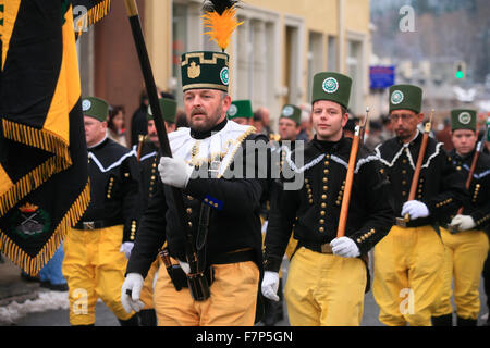 Europa, Deutschland, Sachsen, Erzgebirge, Thum, Bergparade | Europa, Deutschland, Sachsen, Erzgebirge, Thum, Miners parade Stockfoto