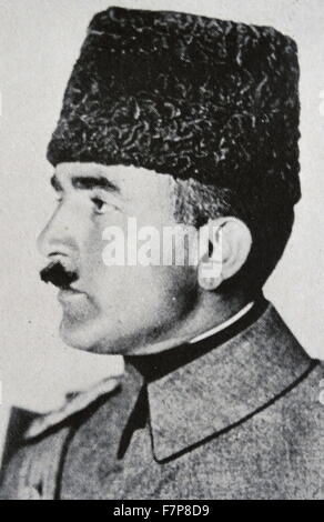 Enver Pascha, der Sohn einer Brücke Halter oder Führer der Jungtürken, machte sich Herr über das Osmanische Reich im Jahr 1913. Stockfoto