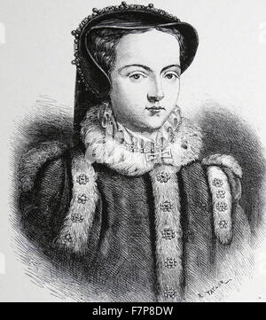 Maria i. von England (Bloody Mary) (1516-1558), Königin von 1553. Tochter von Heinrich VIII. und Katharina von Aragon. Stockfoto