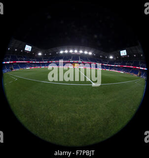 Harrison, NJ USA - 29. November 2015:View der Red Bulls Arena vor der Eastern Conference Finale zwischen Red Bulls & Columbus Crew SC Stockfoto