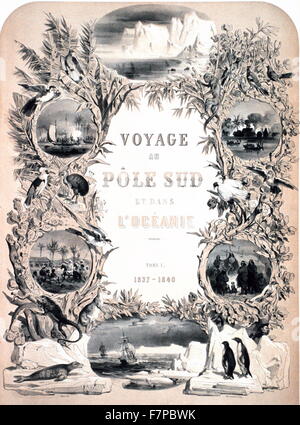 Frontispiz zu: "Voyage au Pole Sud et Dans l'Oceanie 1842, Stockfoto