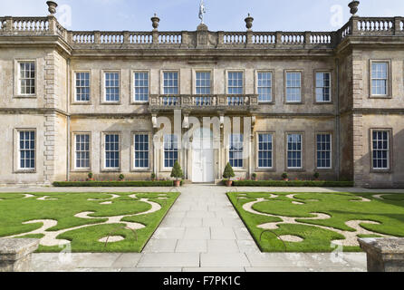 Die Westfassade des Dyrham Park, South Gloucestershire. Dyrham Park ist ein Ende des 17. Jahrhunderts Haus in der Nähe Bad. Stockfoto