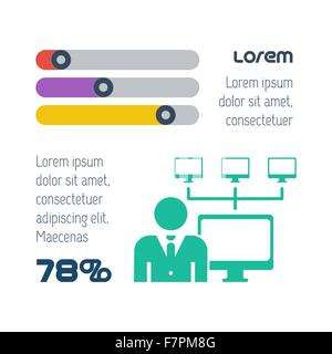 Technologie-Infografik-Elemente. Stock Vektor