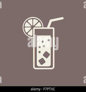 Trinken Sie flache Symbol Stock Vektor
