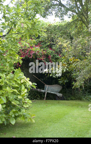 Der Garten im Herbst in Monk es House, East Sussex. Monk es House war der Schriftsteller Woolf Landhaus und Rückzug. Stockfoto