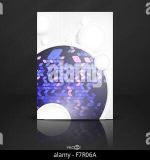 Zusammenfassung Hintergrund mit weißem Papier Kreisen. Stock Vektor