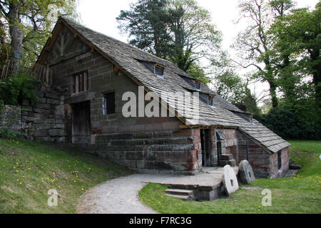 Nether Alderley Mill, eine vollständig restaurierte, Cheshire arbeiten Getreidemühle aus dem 15. Jahrhundert Stockfoto