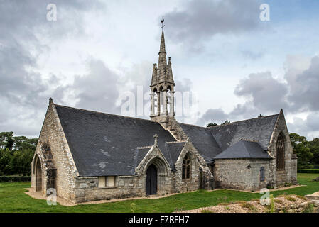 Die Kapelle Chapelle Notre-Dame de Tréminou bei Plomeur, Finistère, Bretagne, Frankreich Stockfoto