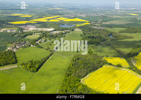 Eine Luftaufnahme der Nostell Priory und Parkland, West Yorkshire. Nostell Priory war die Heimat der Familie Winn für mehr als 350 Jahren. Stockfoto