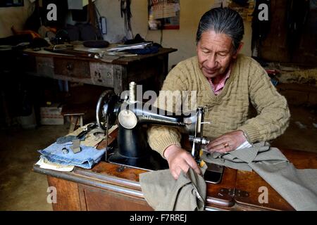 Schneider - Markt in AYABACA. Abteilung von Piura. Peru Stockfoto