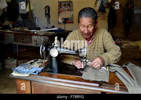 Schneider - Markt in AYABACA. Abteilung von Piura. Peru Stockfoto