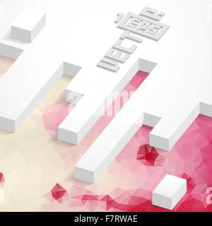Abstrakte geometrische 3D-Design. Stock Vektor