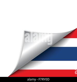 Thailand Land Flagge drehen Seite Stock Vektor