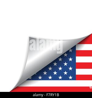 USA Flagge drehen Länderseite Stock Vektor