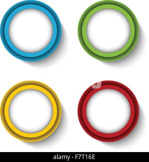 Set von vier bunten Buttons Icons Stock Vektor