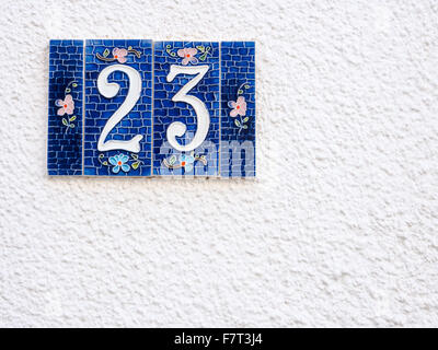Hausnummer 23. Insbesondere der künstlerischen Hausnummer Stockfoto