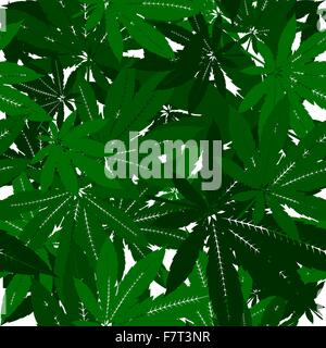 Marihuana-Blätter-Muster Stock Vektor