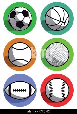 Sportbälle Stock Vektor