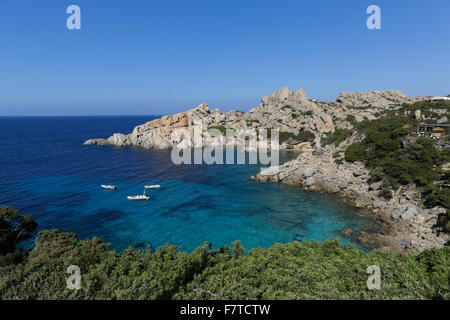 Ansicht der wunderbare Strand von Capo Testa, Sardinien Stockfoto