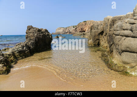 Ansicht der wunderbare Strand von Capo Pecora, Sardinien Stockfoto