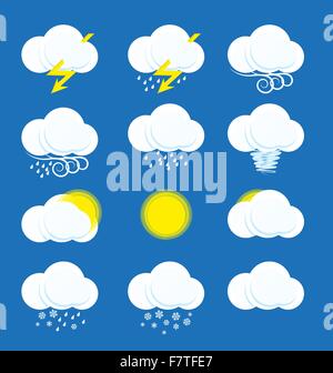 Wetter Symbole Stock Vektor