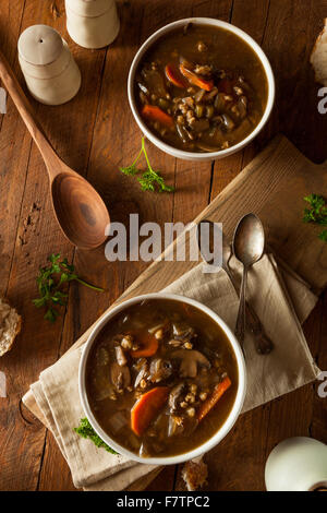 Hausgemachte Pilz Gerste Suppe verzehrfertige Stockfoto