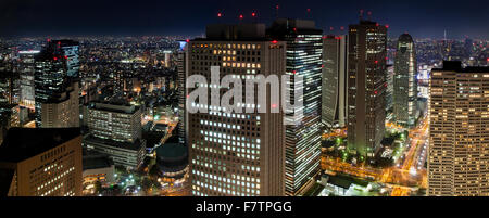 Ein Panoramablick auf die Stadt Scape von Tokio, Japan Stockfoto