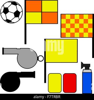 Fußball-Schiedsrichter-Werkzeuge Stock Vektor