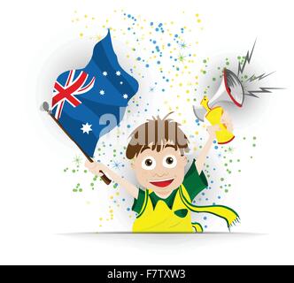 Deutschland Fußball Fan Flagge Cartoon Stock Vektor