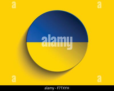Ukraine Flagge Schaltfläche Symbol moderner Stock Vektor