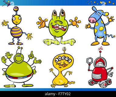 Cartoon-Fantasy-Figuren-Satz Stock Vektor