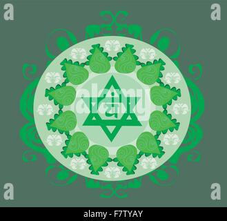 Anahata-Chakra-Vektor-illustration Stock Vektor
