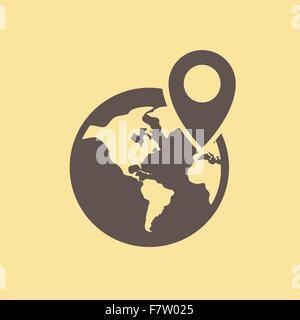 Reise-flach-Icon Stock Vektor