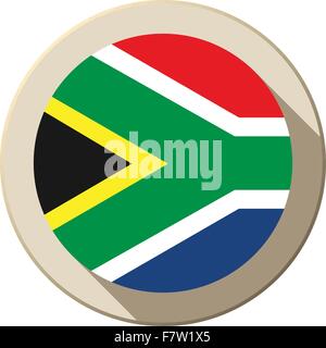 Südafrika Flagge Schaltfläche Symbol moderner Stock Vektor