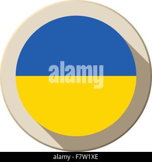 Ukraine Flagge Schaltfläche Symbol moderner Stock Vektor