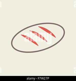 Essen-flach-Symbol Stock Vektor